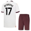 Officiële Voetbalshirt + Korte Broek Manchester City Kevin De Bruyne 17 Uit 2023-24 - Kids